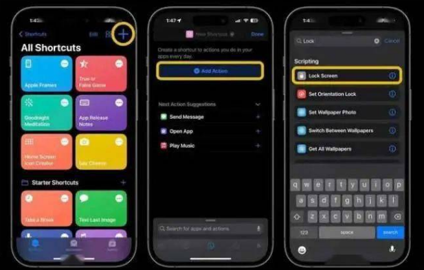 峰峰矿苹果14锁屏维修店分享iPhone14升级iOS16.4后如何创建锁屏快捷方式 